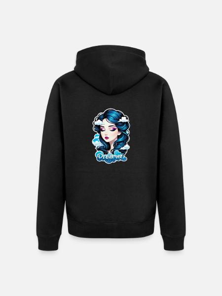Träumer - Träumer - Träumer - Traum - Träumerei - Unisex Premium Bio Zip Hoodie - Schwarz