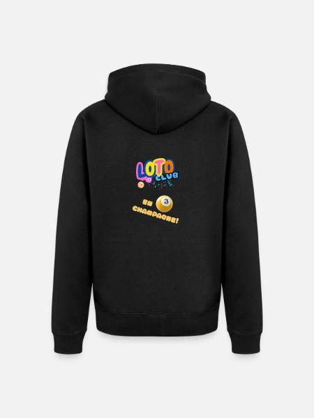 LOTO - BINGO - 3 - Veste à capuche bio Premium Unisexe - noir