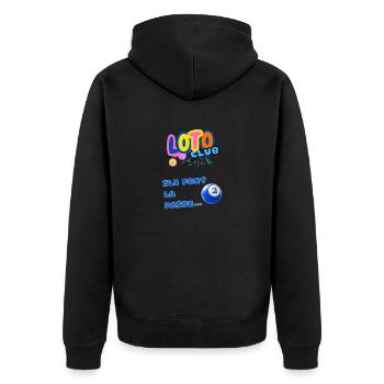 LOTO - BINGO - 2 - ILS FONT LA PAIRE - Veste à capuche bio Premium Unisexe - noir - Dos - Nico (187cm)