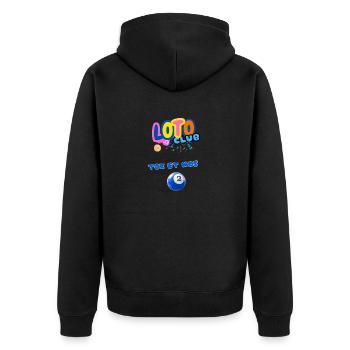 LOTO - BINGO - 2 - TOI ET MOI - Veste à capuche bio Premium Unisexe - noir - Dos - Nico (187cm)