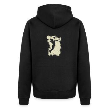 Volleyball Beach Grunge Vintage - Unisex Premium Organic Zip Hoodie - black - Back - Nico (187cm)