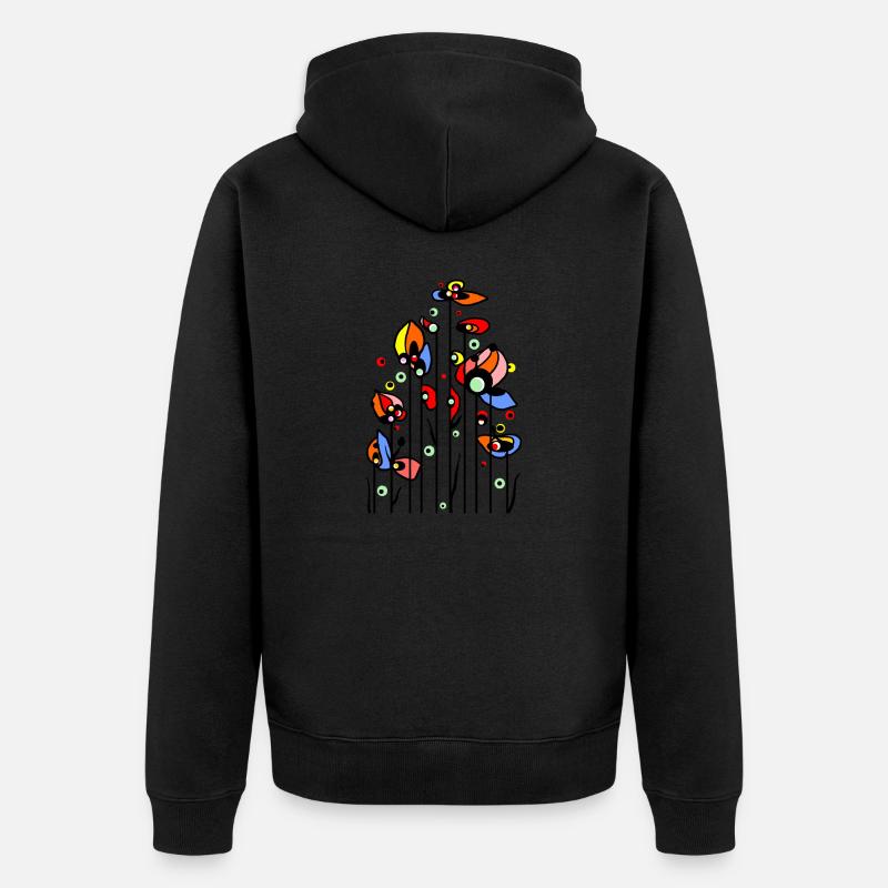 Fleur - Veste à capuche bio Premium Unisexe - noir