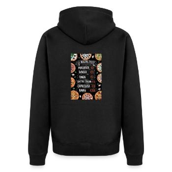 Pizza Hawaï à prix ridicule au menu italien - Veste à capuche bio Premium Unisexe - noir - Dos - Nico (187cm)