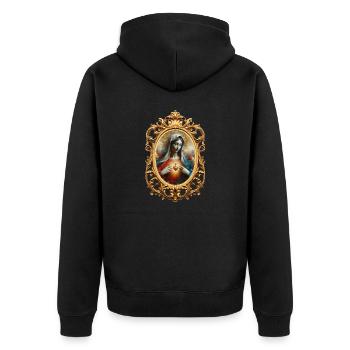Sainte Marie Marie Vierge Marie Sainte - Veste à capuche bio Premium Unisexe - noir - Dos - Nico (187cm)