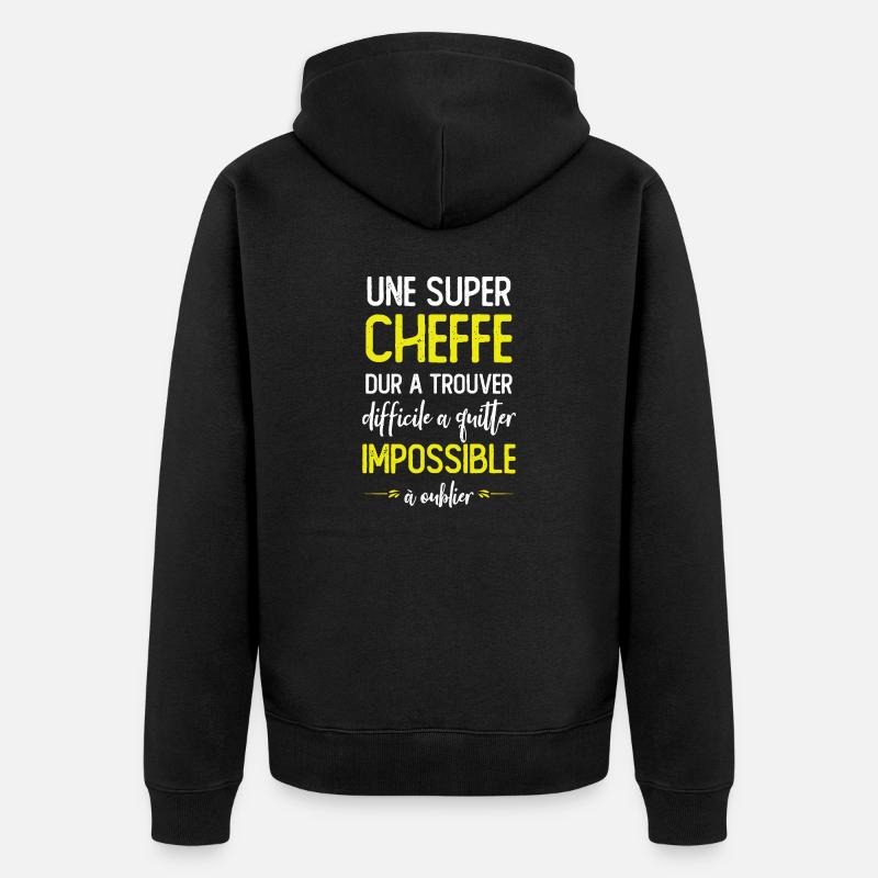 Super cheffe - Veste à capuche bio Premium Unisexe - noir