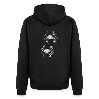 Crabe Crabe - Veste à capuche bio Premium Unisexe - noir - Dos - Nico (187cm)