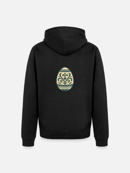 Osterei für das Osterfest - Unisex Premium Bio Zip Hoodie - Schwarz