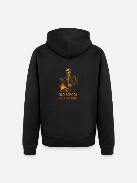 Old School. Still Tuxedo - Unisex Premium Organic Zip Hoodie - black