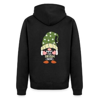 The Irish gnome. - Unisex Premium Organic Zip Hoodie - black - Back - Nico (187cm)