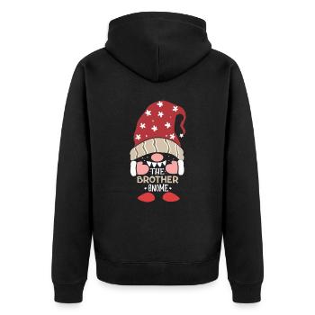 The Brother gnome. - Unisex Premium Organic Zip Hoodie - black - Back - Nico (187cm)