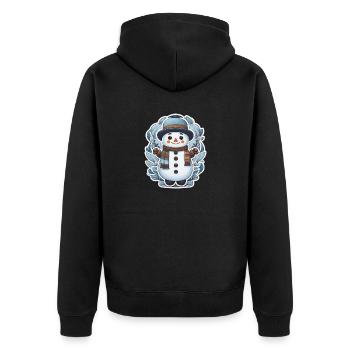 Bonhomme de neige - Veste à capuche bio Premium Unisexe - noir - Dos - Nico (187cm)