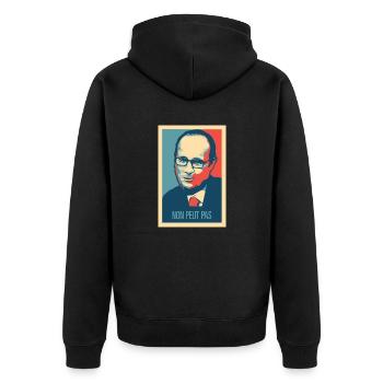 Popularité de François Hollande - Veste à capuche bio Premium Unisexe - noir - Dos - Nico (187cm)