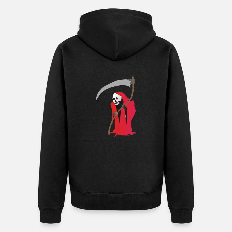 Der Sensenmann - Unisex Premium Bio Zip Hoodie - Schwarz