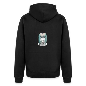 Jolie fille - Veste à capuche bio Premium Unisexe - noir - Dos - Nico (187cm)