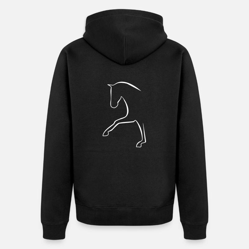 Cheval - Veste à capuche bio Premium Unisexe - noir