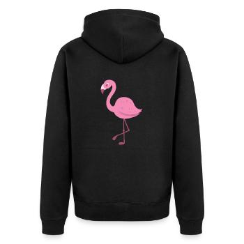 Flamingo - Veste à capuche bio Premium Unisexe - noir - Dos - Nico (187cm)