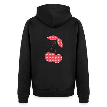 cerises - Veste à capuche bio Premium Unisexe - noir - Dos - Nico (187cm)