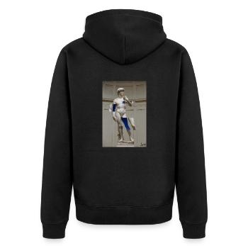 David Michelangelo Starry sky - Unisex Premium Organic Zip Hoodie - black - Back - Nico (187cm)