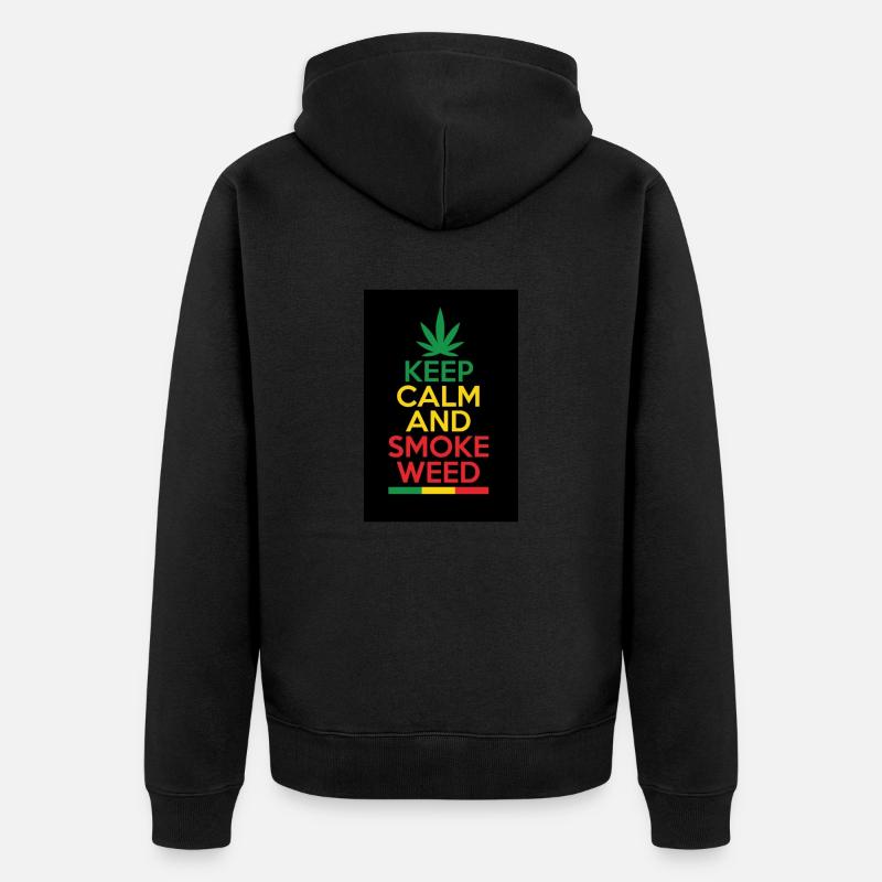 Fumer de la weed - Veste à capuche bio Premium Unisexe - noir