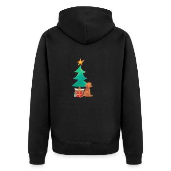 Chien de Noël - Veste à capuche bio Premium Unisexe - noir - Dos - Nico (187cm)