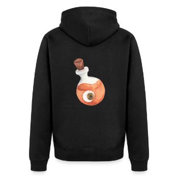 Cat, cat, animal, pet, pet, love, gift, Ges - Unisex Premium Organic Zip Hoodie - black - Back - Nico (187cm)