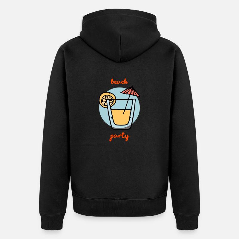 Summer Beach Party Cocktail - Unisex Premium Bio Zip Hoodie - Schwarz