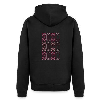 XOXO - Veste à capuche bio Premium Unisexe - noir - Dos - Nico (187cm)