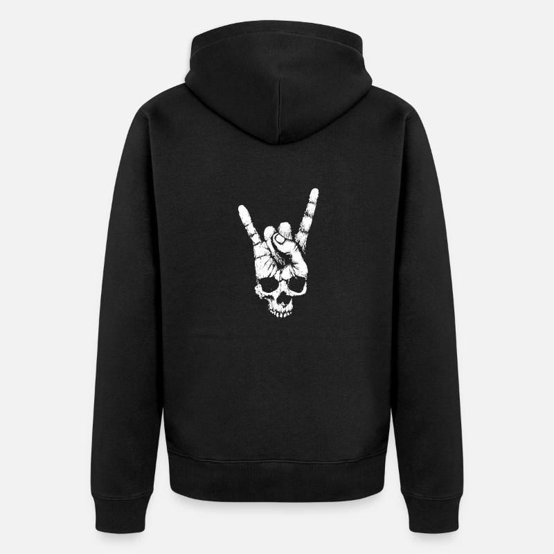 Rock'n'Roll - Unisex Premium Bio Zip Hoodie - Schwarz