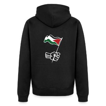drapeau de la Palestine - Veste à capuche bio Premium Unisexe - noir - Dos - Nico (187cm)