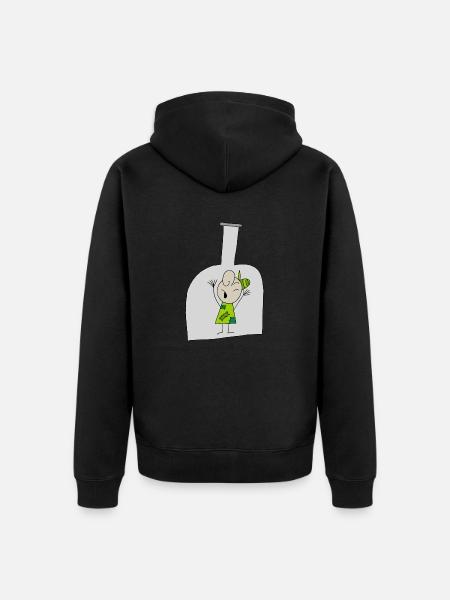 Boy in bottle - Unisex Premium Organic Zip Hoodie - black