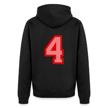 Cool Retro Retrostyle Numéro de maillot numéro de dos - Veste à capuche bio Premium Unisexe - noir - Dos - Nico (187cm)