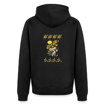 Fleur - Veste à capuche bio Premium Unisexe - noir - Dos - Nico (187cm)