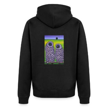 Hibou sur le terrain - Veste à capuche bio Premium Unisexe - noir - Dos - Nico (187cm)