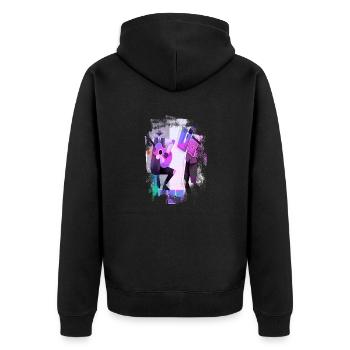 Musique rétro heavy metal Hard Rock Punk vinyle pop - Veste à capuche bio Premium Unisexe - noir - Dos - Nico (187cm)