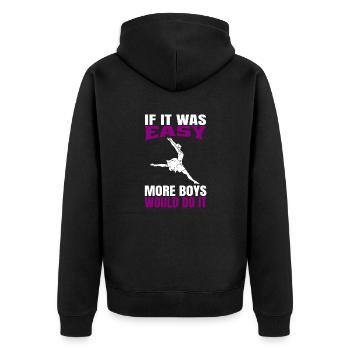 Ballet Gift Dance Dancer Ballerina Dance Class - Unisex Premium Organic Zip Hoodie - black - Back - Nico (187cm)