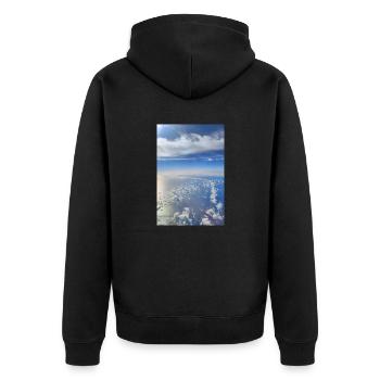 skyphotography 03 - Unisex Premium Organic Zip Hoodie - black - Back - Nico (187cm)