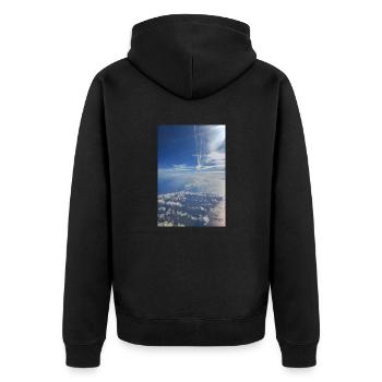 skyphotography 06 - Unisex Premium Bio Zip Hoodie - Schwarz - Hinten - Nico (187cm)