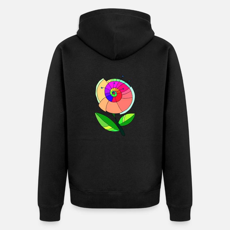 Fleur - Veste à capuche bio Premium Unisexe - noir