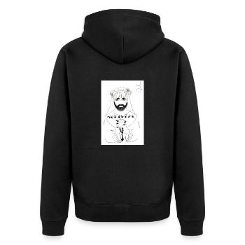 Jungfrau Sternzeichen - Unisex Premium Bio Zip Hoodie - Schwarz - Hinten - Nico (187cm)