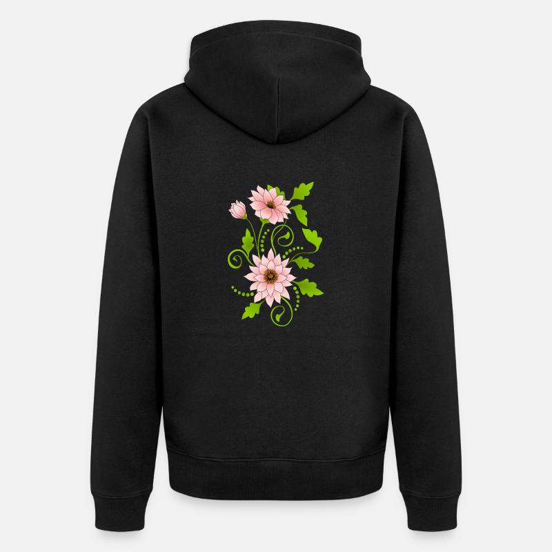 Fleur - Veste à capuche bio Premium Unisexe - noir