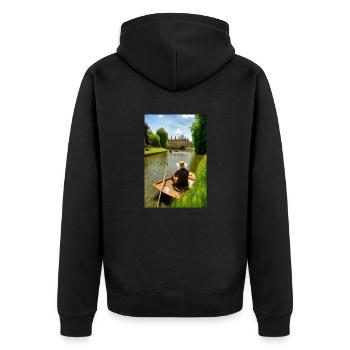Martin Bond Style 2 Gift - Unisex Premium Organic Zip Hoodie - black - Back - Nico (187cm)