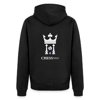 Chess'stasy - Veste à capuche bio Premium Unisexe - noir - Dos - Nico (187cm)