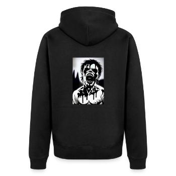 MELTING ZOMBIE MANGA 2 - Veste à capuche bio Premium Unisexe - noir - Dos - Nico (187cm)