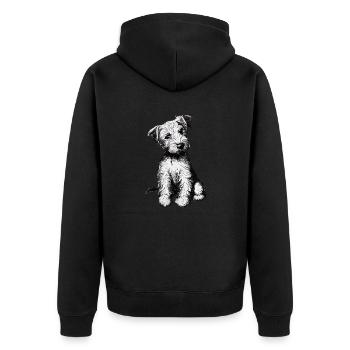Hundehalter Geschenk Hund Labrador Haustier Hunde - Unisex Premium Bio Zip Hoodie - Schwarz - Hinten - Nico (187cm)