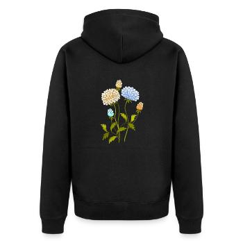 Fleur - Veste à capuche bio Premium Unisexe - noir - Dos - Nico (187cm)