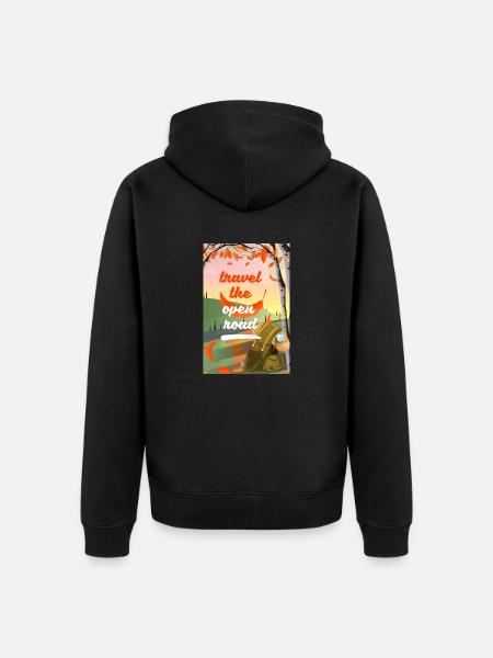 Parcourez la route ouverte - Veste à capuche bio Premium Unisexe - noir