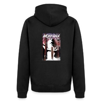Montana Pour skier - Veste à capuche bio Premium Unisexe - noir - Dos - Nico (187cm)