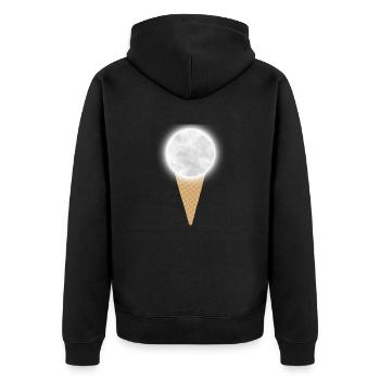 Cornet de lune - Veste à capuche bio Premium Unisexe - noir - Dos - Nico (187cm)
