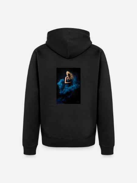 Blue Beauty 3 - Unisex Premium Organic Zip Hoodie - black