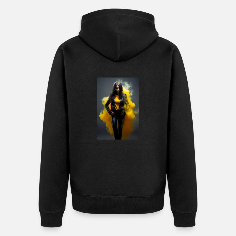 Beauté jaune 2 - Veste à capuche bio Premium Unisexe - noir